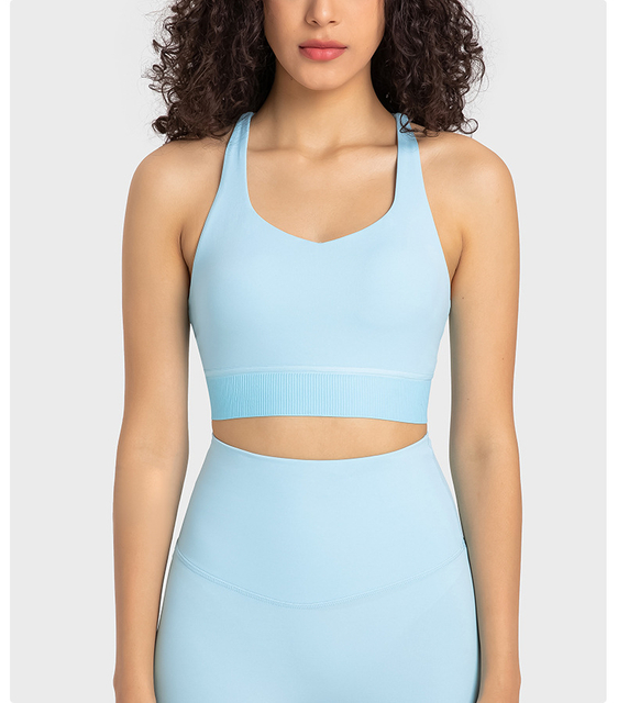 80% de nylon de haute qualité 20% Spandex Women Sports Bra Tops for Gym Yoga Fitness