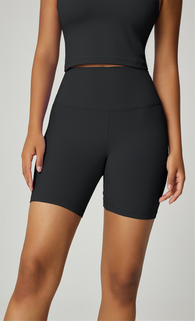 High Stretch Workout Fitness Gym Colds Solid Nylon Women Yoga Shorts