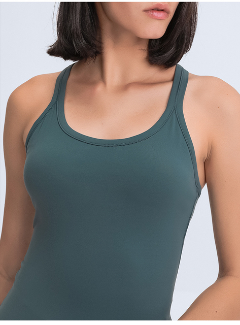 Logo personnalisé Raceback Tank Yoga Top top t-shirt gym de gym de sport et de chars