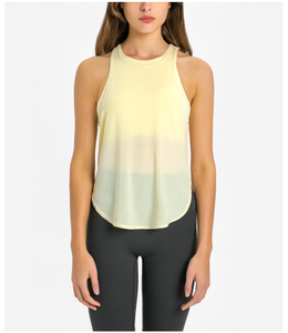 Matériaux premium femmes yoga gilet confort sport actif ventre actif sans manches