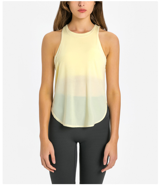 Matériaux premium femmes yoga gilet confort sport actif ventre actif sans manches